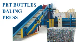 PET Bottle Baling Press - Hydraulic Automatic Horizontal Baling Machine #recyclingbusiness