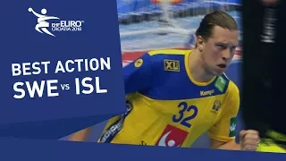 Cool combo! Zachrisson scores twice within 20 seconds | Men's EHF EURO 2018