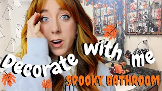 DECORATE WITH ME!! HALFWAY TO HALLOWEEN + MY SPOOKY BATHROOM! | HALLOWEEN HAPPY