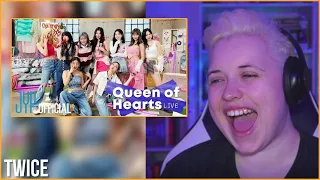 REACTION to TWICE - TALK THAT TALK CHOREOGRAPHY VIDEO & QUEEN OF HEARTS LIVE CLIP