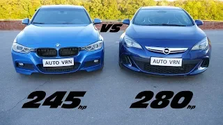 Страшный СОН для BMW?! OPEL ASTRA J OPC vs BMW F30 328i Гонка