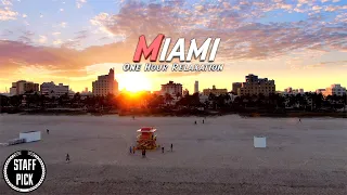 Aerial Miami - One Hour Relaxation Music - 4K Drone Footage