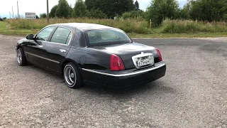 Lincoln Линкольн таун кар на спицах без глушителя no muffler ,wirewheels pipes