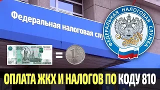 Оплата налогов и ЖКХ рублями по коду 810 (1:1000)