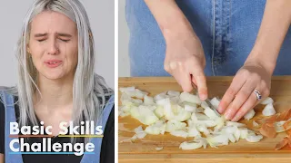 50 People Try to Dice An Onion | Epicurious