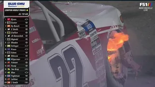 CRASHES AND FIRES - 2022 BLUE EMU MAXIMUM PAIN RELIEF 200 NASCAR TRUCK SERIES AT MARTINSVILLE