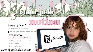 tour pelo meu NOTION | como eu organizo minha vida inteira + free template 🍓✨