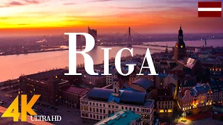 Riga 4K drone view • Amazing aerial views of Riga | Relaxation film with calming music