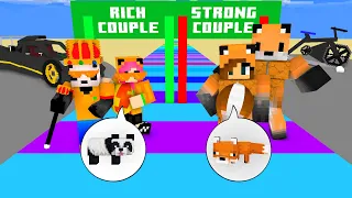 Monster School : Cute Girl Animal COUPLE RUN CHALLENGE - Minecraft Animation