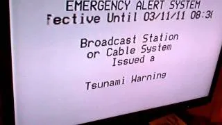 EAS Tsunami Warning 3/11/2011 アメリカの津波警報