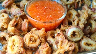 EASY CALAMAREZ RECIPE 🦑 + THE BEST VINEGAR DIPPING SAUCE || SOLD OUT❗❗👌👍