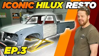 VINTAGE TOYOTA HILUX Panels restored from trash to PERFECT! Beginner Panel Beating Tips!