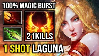 1 Shot Laguna Blade Unlimited Skill Spam Flying Flame Cloak Max Burst DPS Lina Dota 2