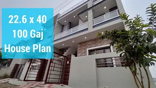 22.6x40 Makan ka Naksha 100 Gaj  Affordable Double Story Independent Villa 3 BHK Luxurious House