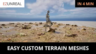 Unreal Engine 5 Tutorial: Quixel Mixer & Megascans for Custom Terrain Meshes with Displacement