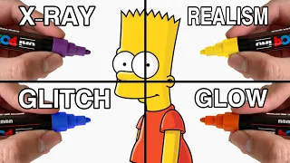 Drawing Bart Simpson, But  in 4 different styles! | ysf_art