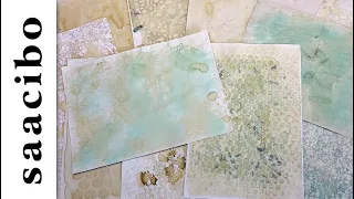 Using Coffee and Spray Inks to Dye One Side Printed Papers