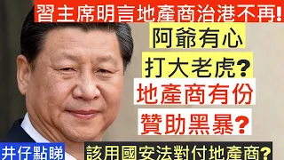 習主席明言地產商治港不再!|阿爺有心打大老虎?|地產商有份19年事件推波助瀾?|該用什麼法律對付地產商?|井仔點睇