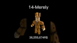 Top 15 Richest Roblox Players#roblox #rich#top15