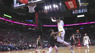 Explain: Steph Curry sets up Jonathan Kuminga for a big dunk (and bigger passes) vs Rockets