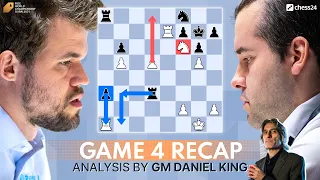 Game 4 | Carlsen - Nepomniachtchi World Chess Championship Recap | Daniel King