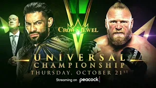 WWE Crown Jewel 2021 Match Card Roman Reigns Vs Brock Lesnar