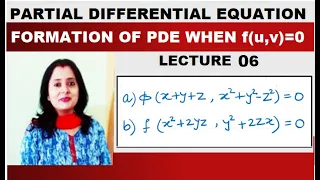 Partial Differential Equation – Formation by Elimination of Arbitrary Functions | f(u,v) = 0 | Form3