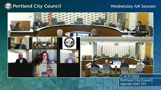 Portland City Council Meeting AM Session 04/17/24