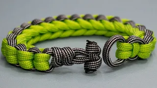 Paracord bracelet with easy knot without buckle