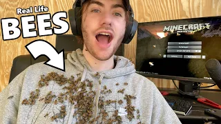 Beating Minecraft While SWARMED by BEES