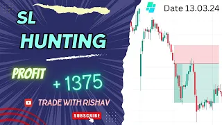 Live banknifty +1375 trading in SL Hunting strategy on  15.03.24     #banknifty #nifty