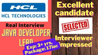 java developer live interview recording, excellent candidate 👍👍 Selected 3-7 yr exp