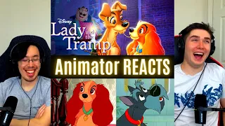 REACTING to *Lady and the Tramp (1955)* ITS SO FUNNY!! (First Time Watching) Animator Reacts