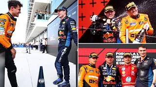 Max Verstappen chilling with Lando Norris after the race in Imola | Behind the scenes