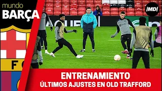 El Barça entrenó en Old Trafford, el Teatro de los sueños