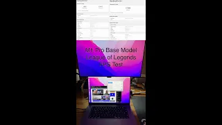 M1 Pro League of Legends FPS Test (Base model, Geekbench test)