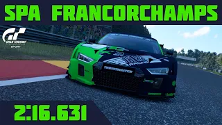 GT Sport - Spa Francorchamps TT - Audi R8 LMS - 2:16.631