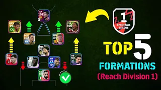 Top 5 Best Formation To Reach Division 1 eFootball 2024 Mobile || 4-2-1-3 Still Available!?🤔