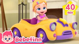 Best Car Songs 🚗 Vroom | +more Compilation | Bebefinn Best Nursery Rhymes for Kids