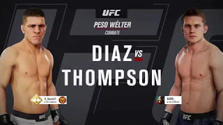 EA UFC 3 - Fighting #1 ranked player - Thompson vs Diaz