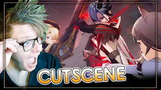 Arlecchino Versus Traveler Duel Cutscene Animation REACTION | Knave Story Quest | Genshin Impact 4.6