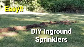 Easy DIY Inground Sprinkler System - no power