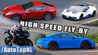 SUPERCARS & SUPERBIKES on AUTOBAHN - EXTREME SPEED FLYBY's