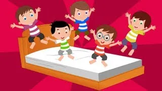 Five Little Monkeys Jumping On The Bed | Kids Tv Nursery Rhymes | Baby Songs | New Kids Song