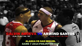 Calvin Abueva vs Arwind Santos Epic battle | 2014-15 Game 7 Philippine Cup