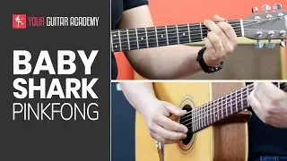 Baby Shark Guitar Lesson - How to Play Baby Shark by Pinkfong