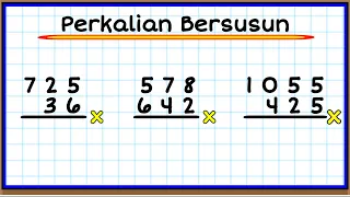 Cara Perkalian Bersusun Ke Bawah