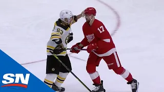 NHL Fights Of The Week: Marchand Battles Hronek In Detroit