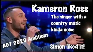 Kameron Ross, he's got the country music kinda voice; America's Got Talent 2020 Auditions; season 15