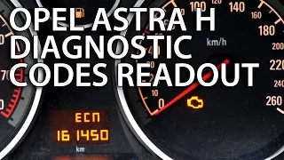 How to check DTC in Opel Astra H (diagnostic hidden menu, Vauxhall)